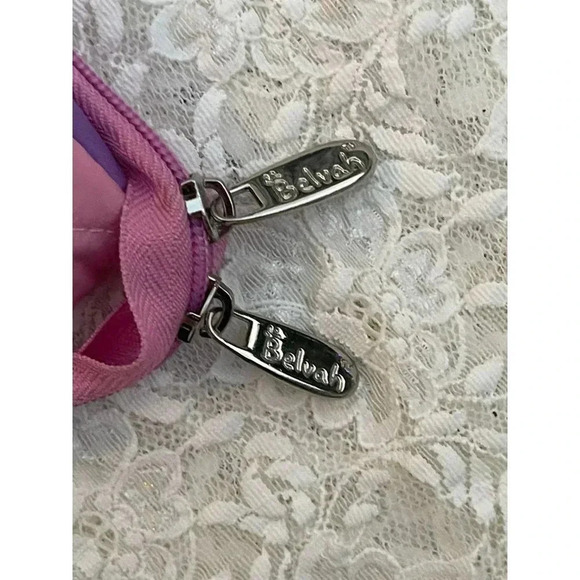 Belvah Beauty Quality Quilted Satiny Travel Garment Bag Isabel Embroidered Pink - Picture 5 of 16